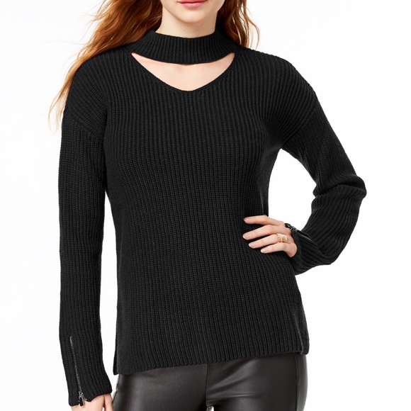 Bar III Choker Sweater - Picture 1 of 5